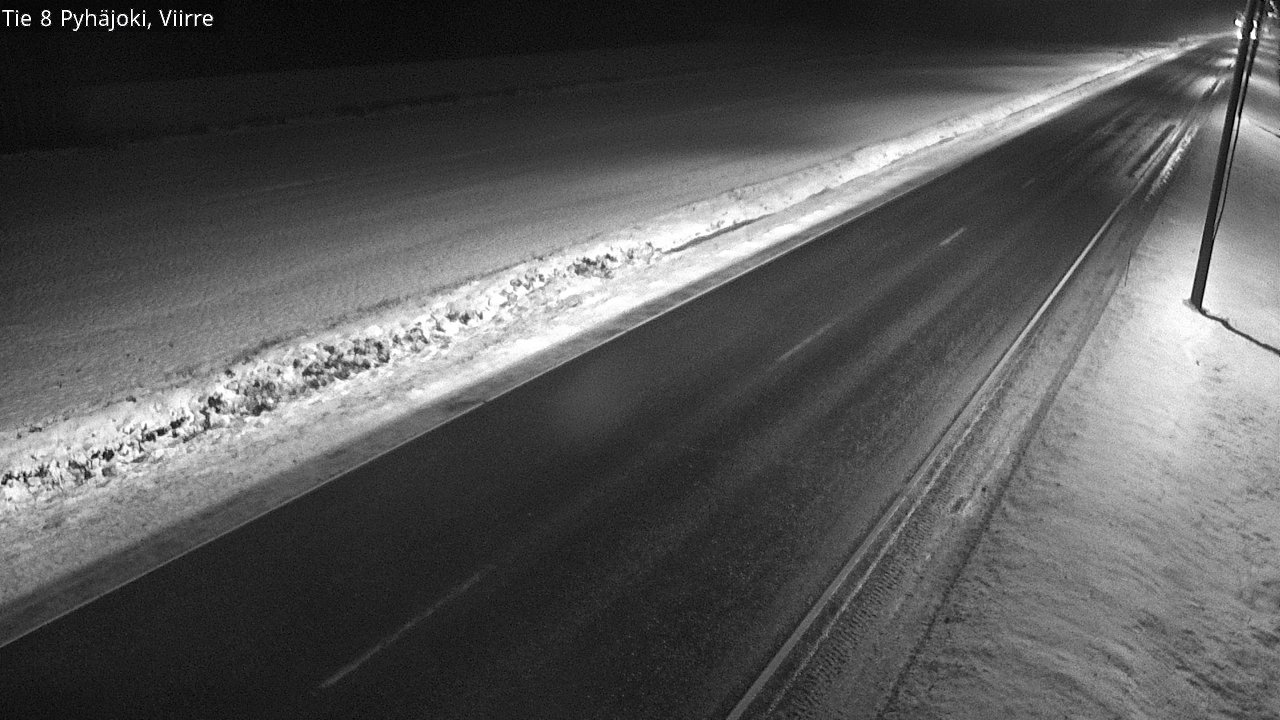 Weather Camera Image Väg 8 Pyhäjoki, Viirre, Pyhäjoki, Pohjois-Pohjanmaa