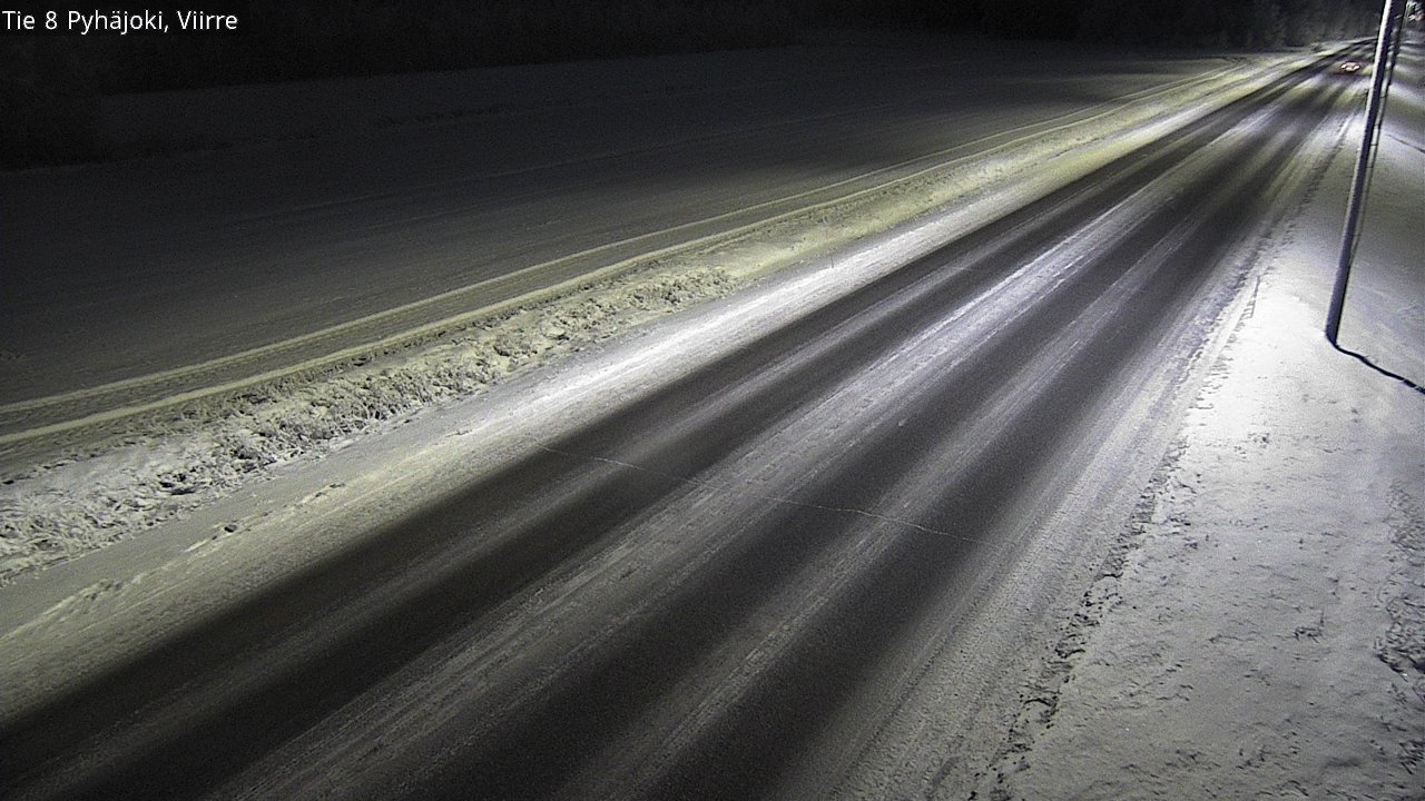 Weather Camera Image Road 8 Pyhäjoki, Viirre, Pyhäjoki, Pohjois-Pohjanmaa