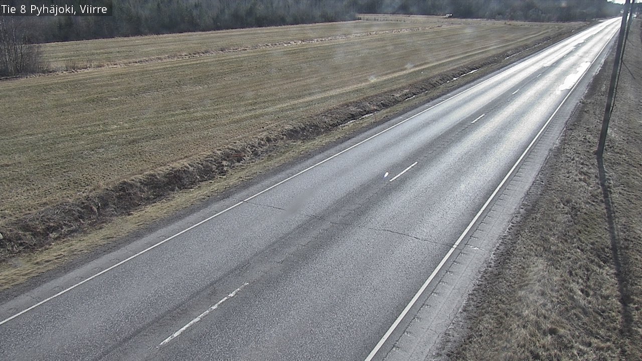 Weather Camera Image Väg 8 Pyhäjoki, Viirre, Pyhäjoki, Pohjois-Pohjanmaa
