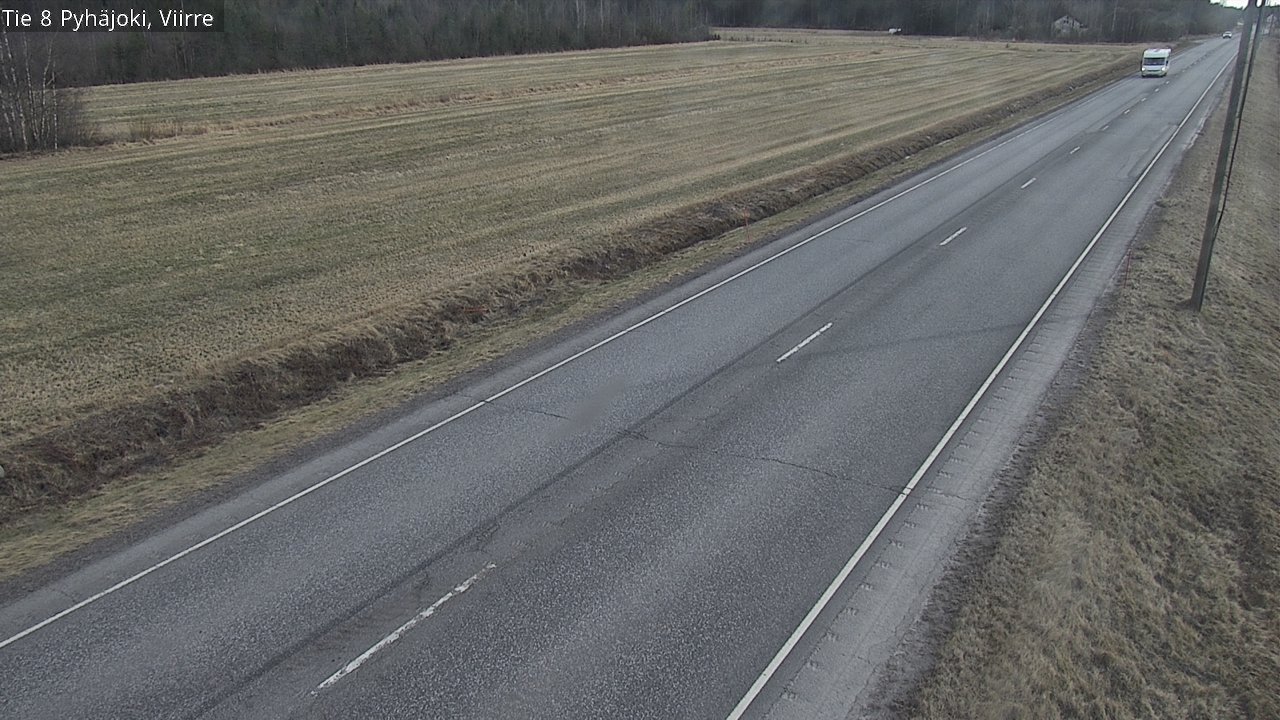 Weather Camera Image Väg 8 Pyhäjoki, Viirre, Pyhäjoki, Pohjois-Pohjanmaa