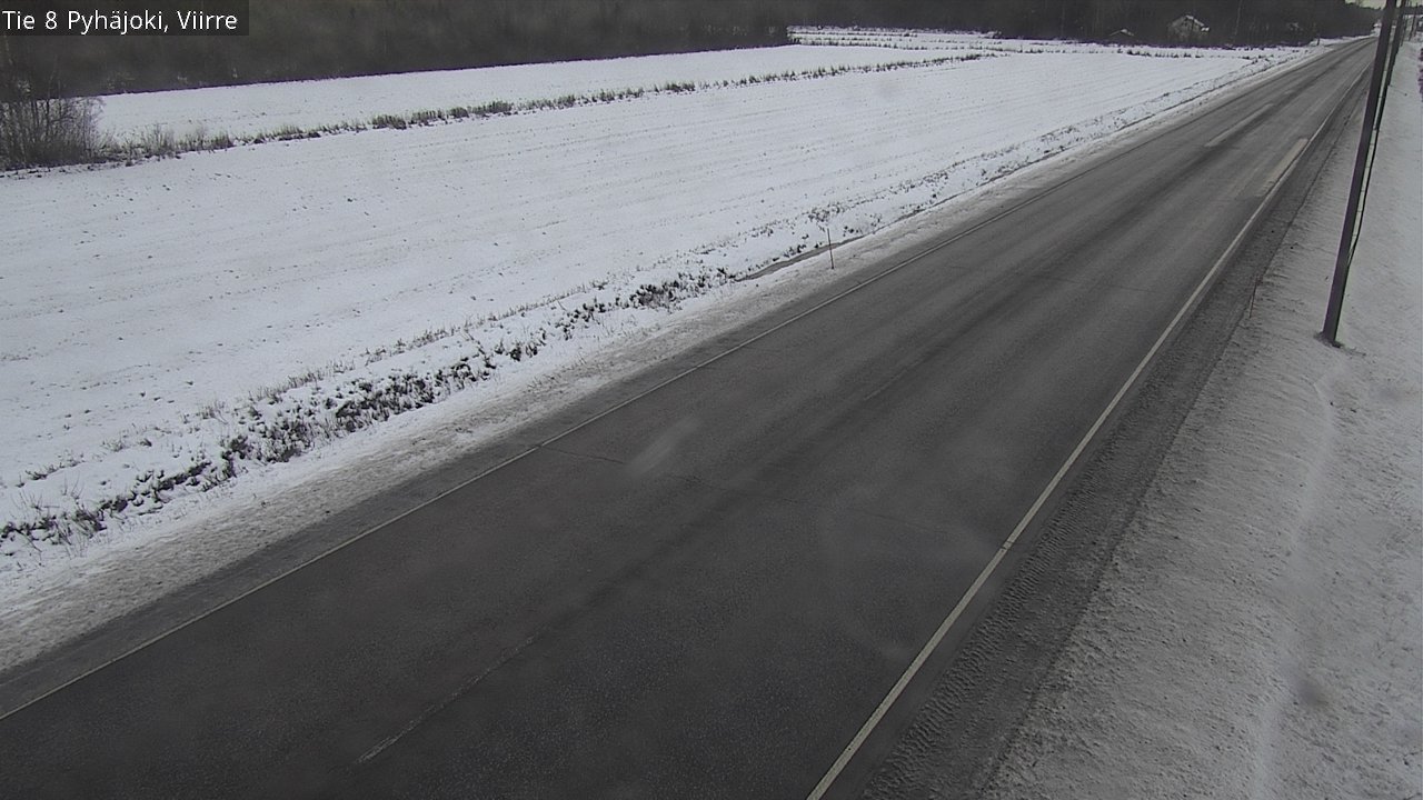 Weather Camera Image Väg 8 Pyhäjoki, Viirre, Pyhäjoki, Pohjois-Pohjanmaa