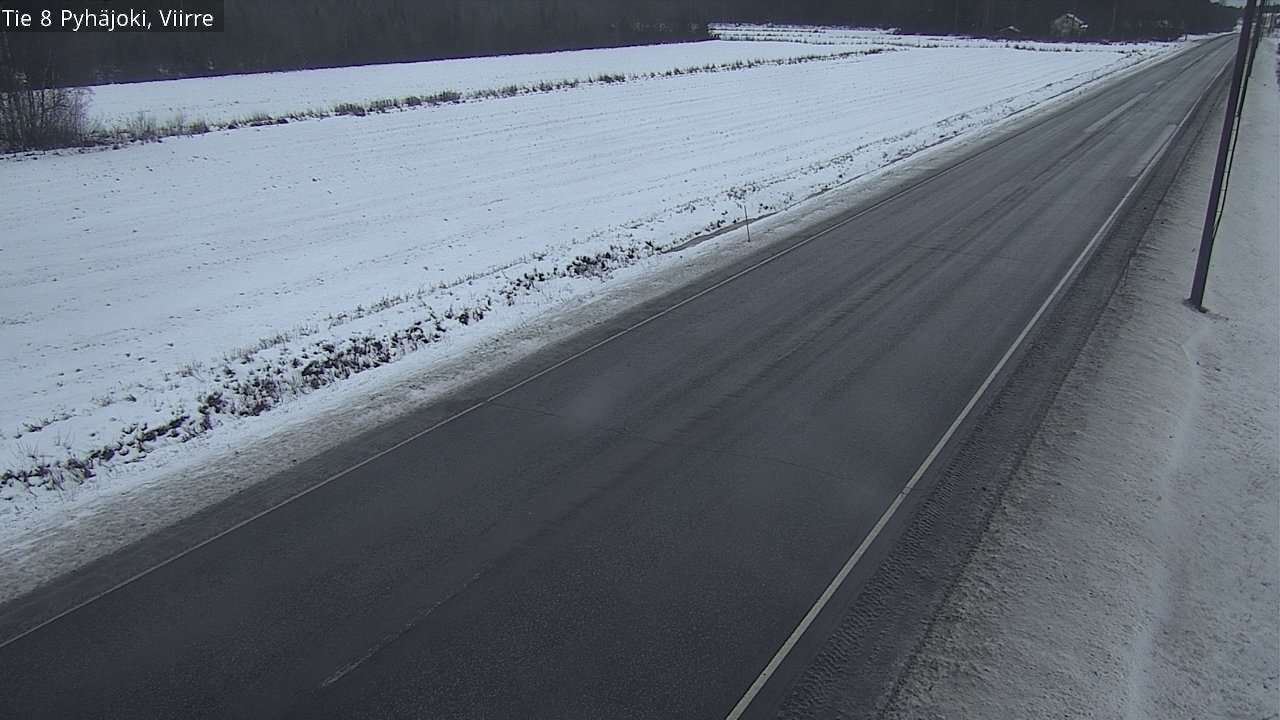 Weather Camera Image Väg 8 Pyhäjoki, Viirre, Pyhäjoki, Pohjois-Pohjanmaa
