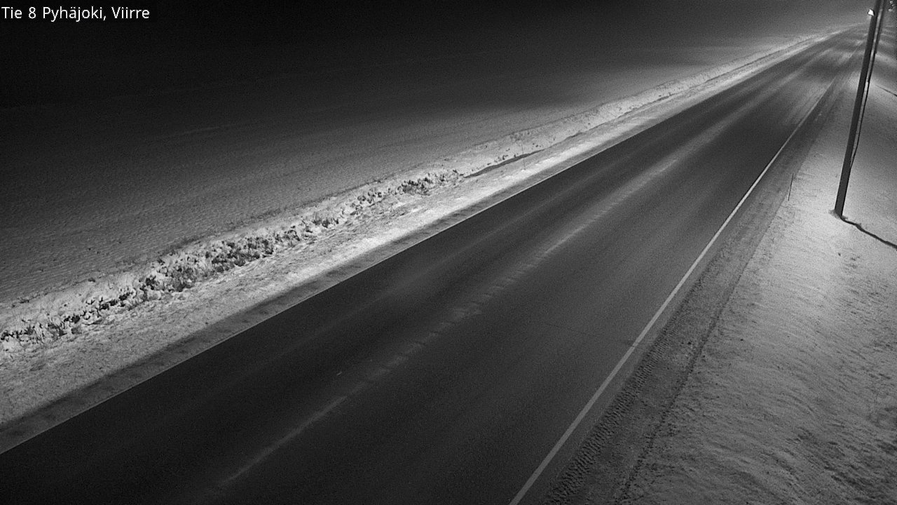 Weather Camera Image Väg 8 Pyhäjoki, Viirre, Pyhäjoki, Pohjois-Pohjanmaa