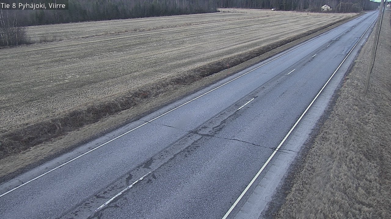 Weather Camera Image Väg 8 Pyhäjoki, Viirre, Pyhäjoki, Pohjois-Pohjanmaa