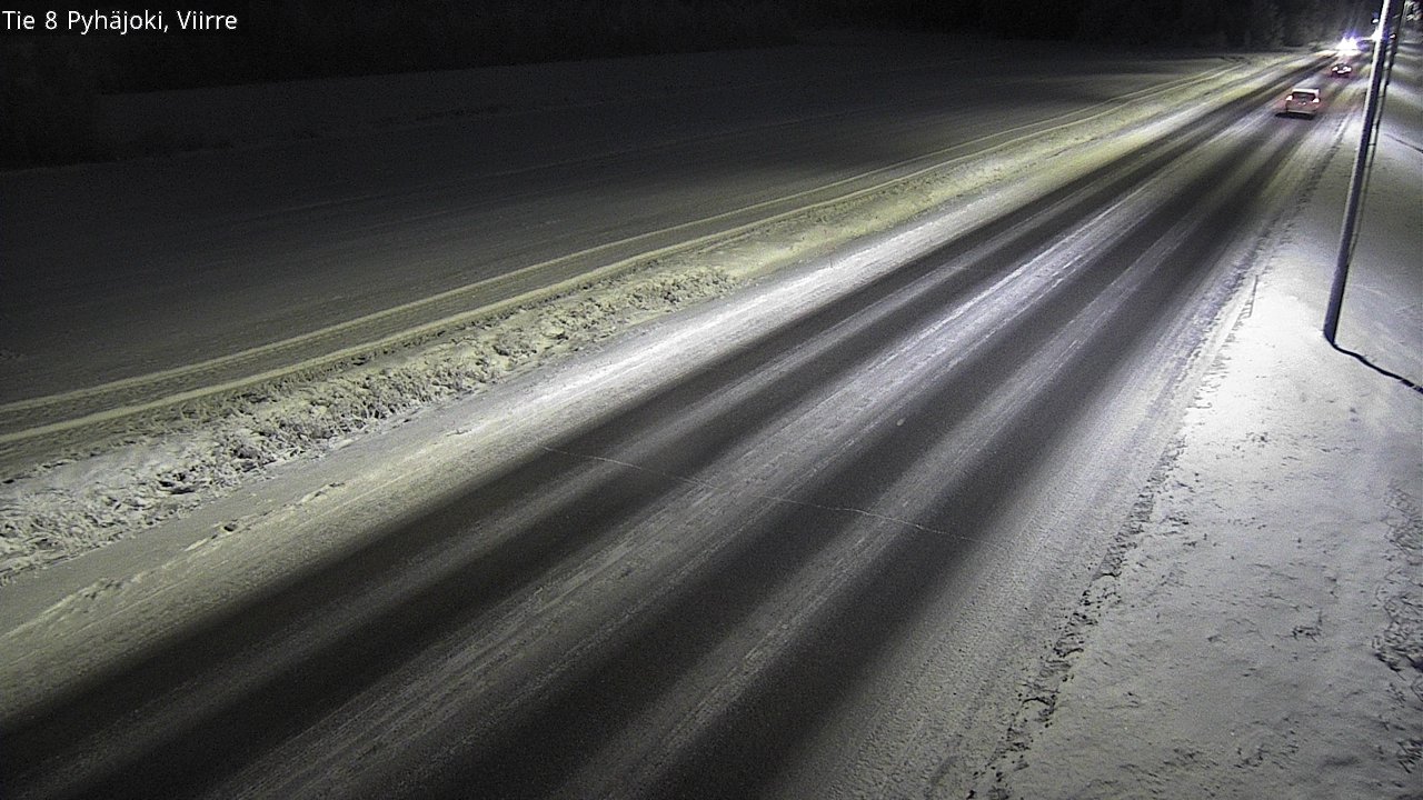 Weather Camera Image Road 8 Pyhäjoki, Viirre, Pyhäjoki, Pohjois-Pohjanmaa