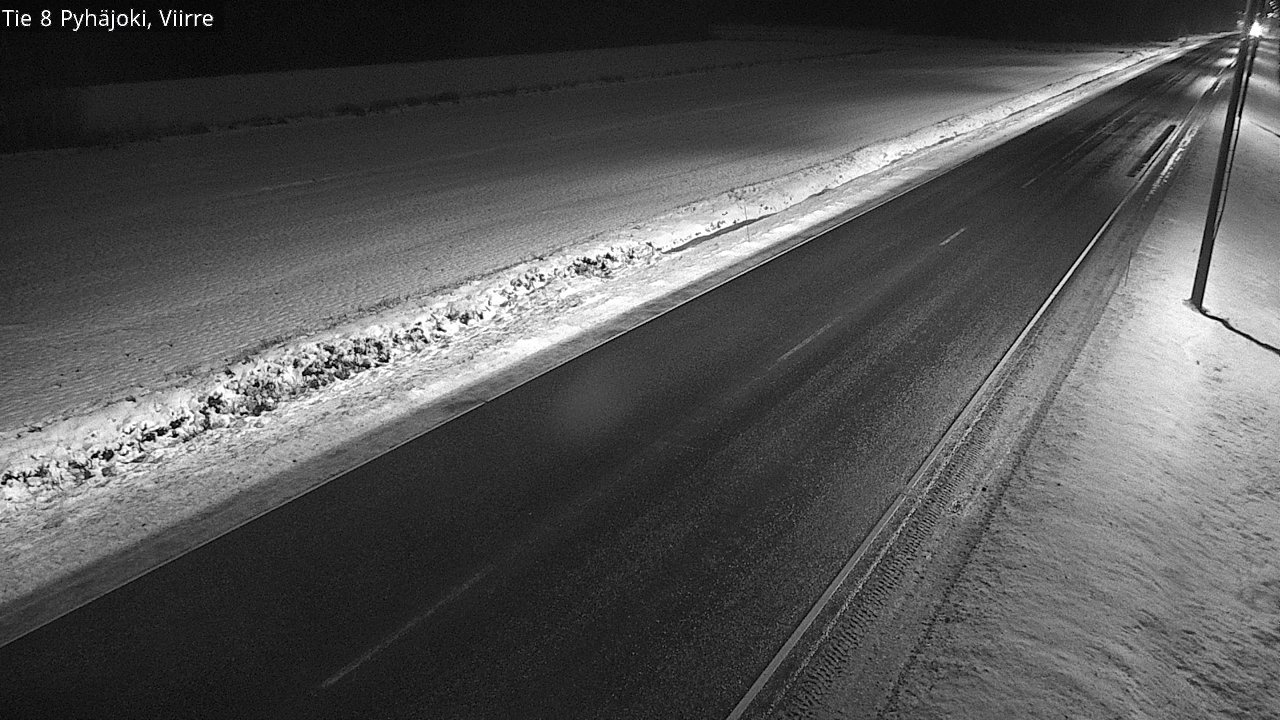 Weather Camera Image Väg 8 Pyhäjoki, Viirre, Pyhäjoki, Pohjois-Pohjanmaa