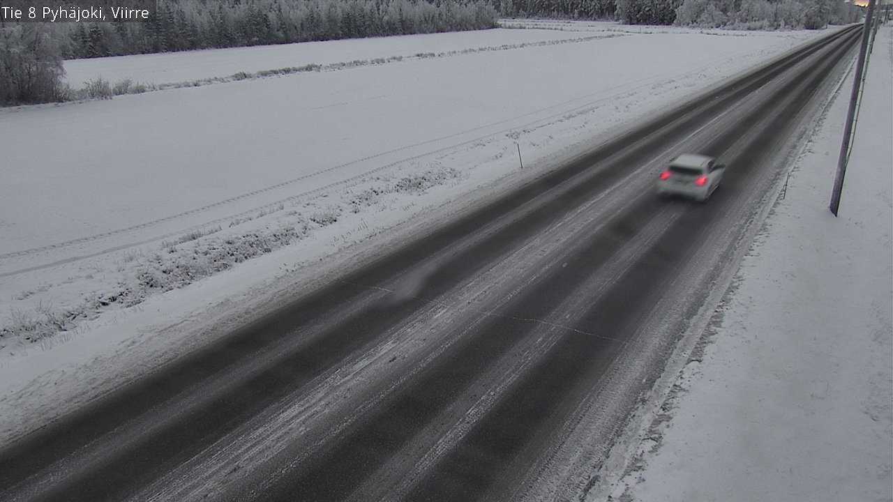 Weather Camera Image Road 8 Pyhäjoki, Viirre, Pyhäjoki, Pohjois-Pohjanmaa