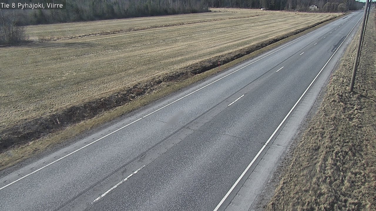 Weather Camera Image Väg 8 Pyhäjoki, Viirre, Pyhäjoki, Pohjois-Pohjanmaa