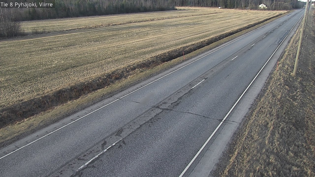 Weather Camera Image Väg 8 Pyhäjoki, Viirre, Pyhäjoki, Pohjois-Pohjanmaa