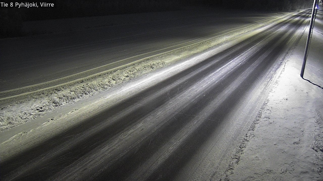 Weather Camera Image Road 8 Pyhäjoki, Viirre, Pyhäjoki, Pohjois-Pohjanmaa