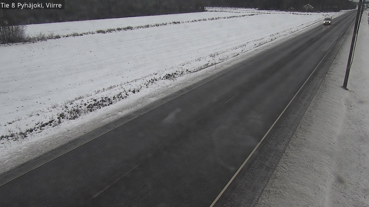 Weather Camera Image Väg 8 Pyhäjoki, Viirre, Pyhäjoki, Pohjois-Pohjanmaa