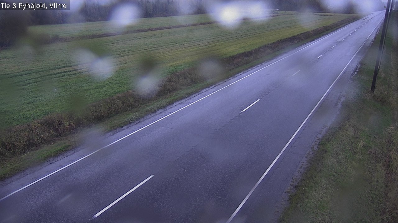 Weather Camera Image Road 8 Pyhäjoki, Viirre, Pyhäjoki, Pohjois-Pohjanmaa
