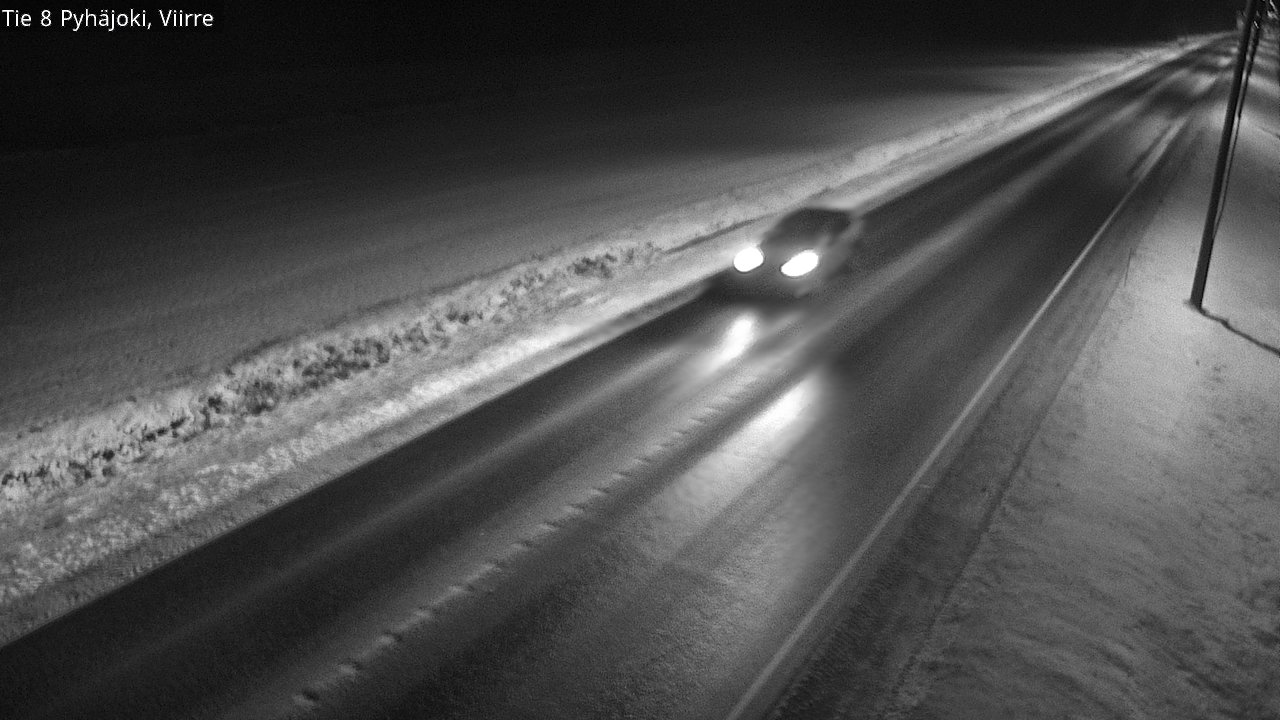 Weather Camera Image Väg 8 Pyhäjoki, Viirre, Pyhäjoki, Pohjois-Pohjanmaa