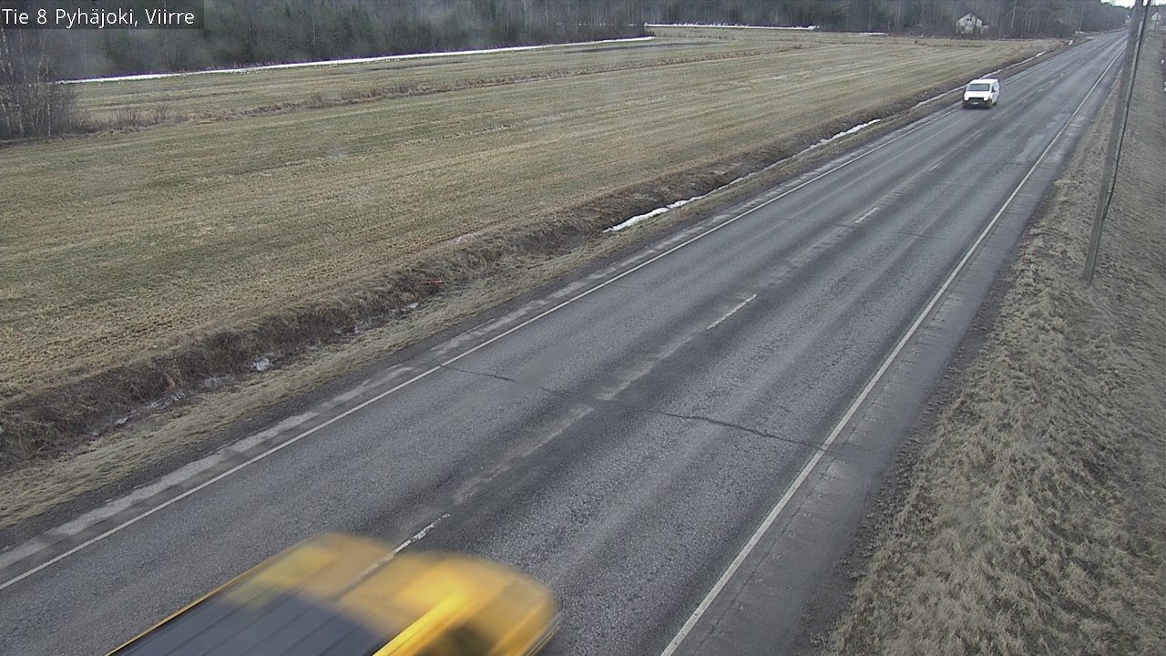 Weather Camera Image Road 8 Pyhäjoki, Viirre, Pyhäjoki, Pohjois-Pohjanmaa