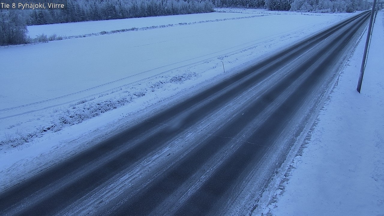 Weather Camera Image Road 8 Pyhäjoki, Viirre, Pyhäjoki, Pohjois-Pohjanmaa