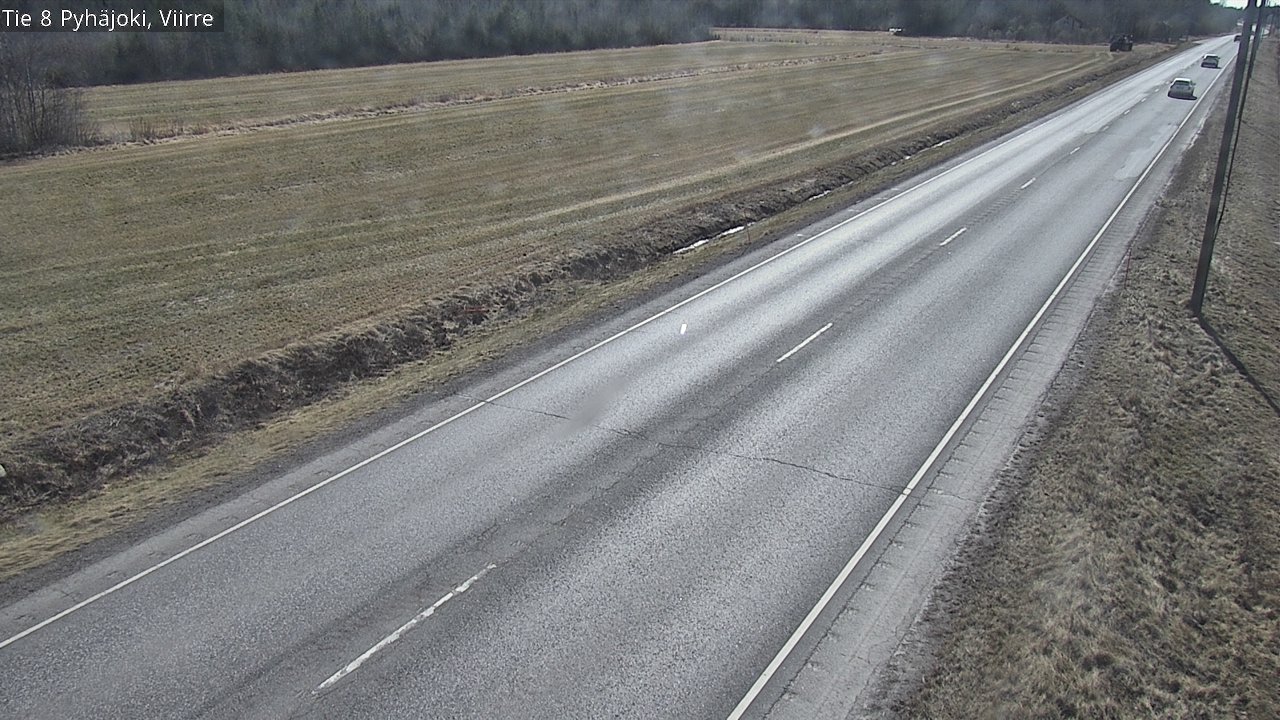 Weather Camera Image Väg 8 Pyhäjoki, Viirre, Pyhäjoki, Pohjois-Pohjanmaa