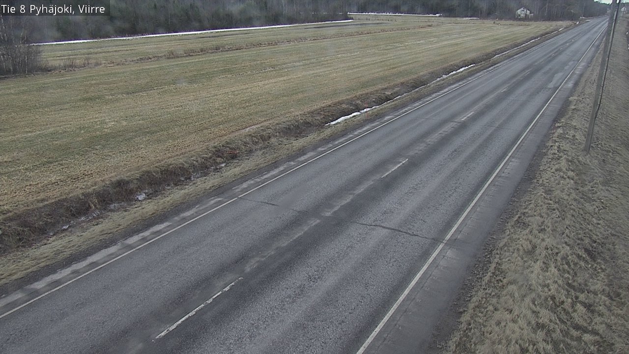 Weather Camera Image Road 8 Pyhäjoki, Viirre, Pyhäjoki, Pohjois-Pohjanmaa
