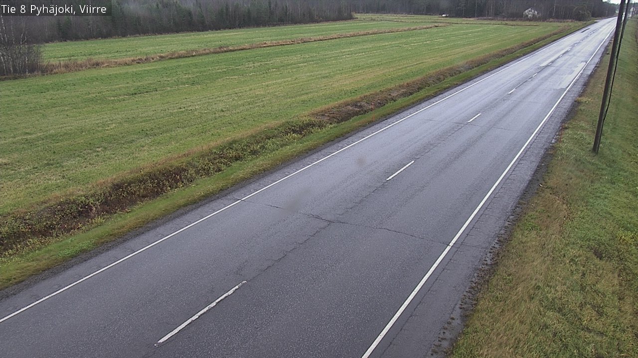 Weather Camera Image Väg 8 Pyhäjoki, Viirre, Pyhäjoki, Pohjois-Pohjanmaa