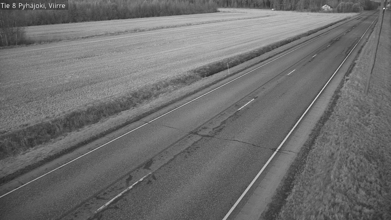 Weather Camera Image Väg 8 Pyhäjoki, Viirre, Pyhäjoki, Pohjois-Pohjanmaa