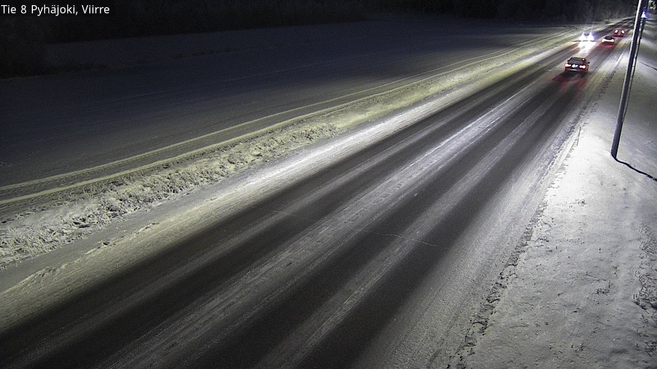Weather Camera Image Road 8 Pyhäjoki, Viirre, Pyhäjoki, Pohjois-Pohjanmaa