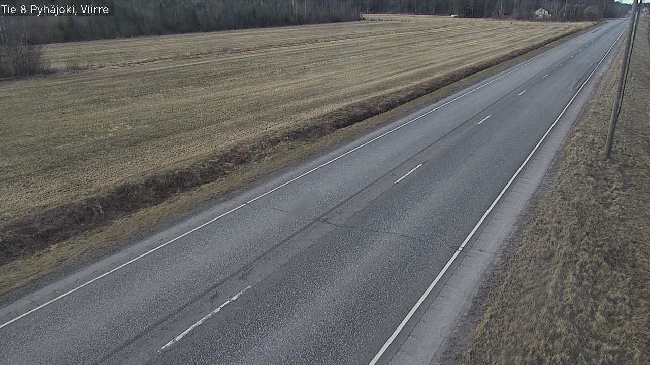 Weather Camera Image Väg 8 Pyhäjoki, Viirre, Pyhäjoki, Pohjois-Pohjanmaa