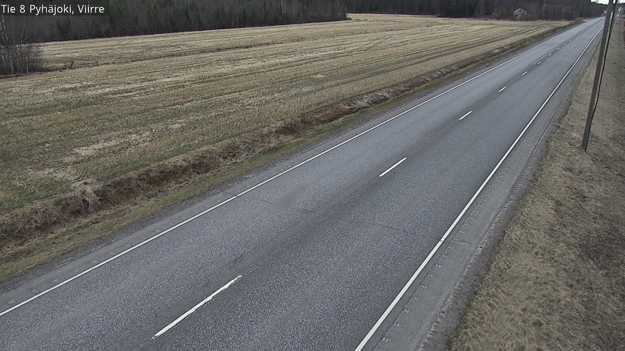 Weather Camera Image Väg 8 Pyhäjoki, Viirre, Pyhäjoki, Pohjois-Pohjanmaa