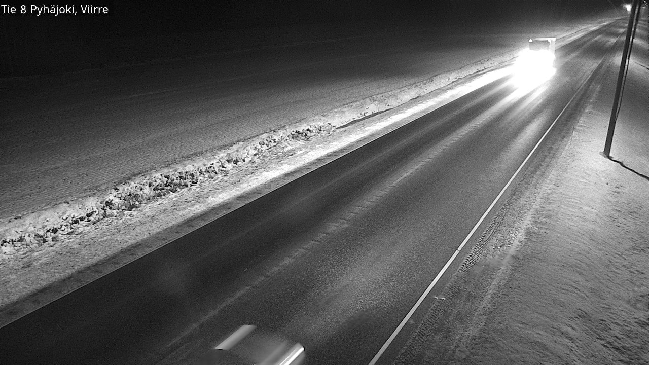 Weather Camera Image Väg 8 Pyhäjoki, Viirre, Pyhäjoki, Pohjois-Pohjanmaa
