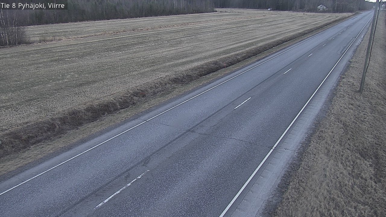 Weather Camera Image Väg 8 Pyhäjoki, Viirre, Pyhäjoki, Pohjois-Pohjanmaa