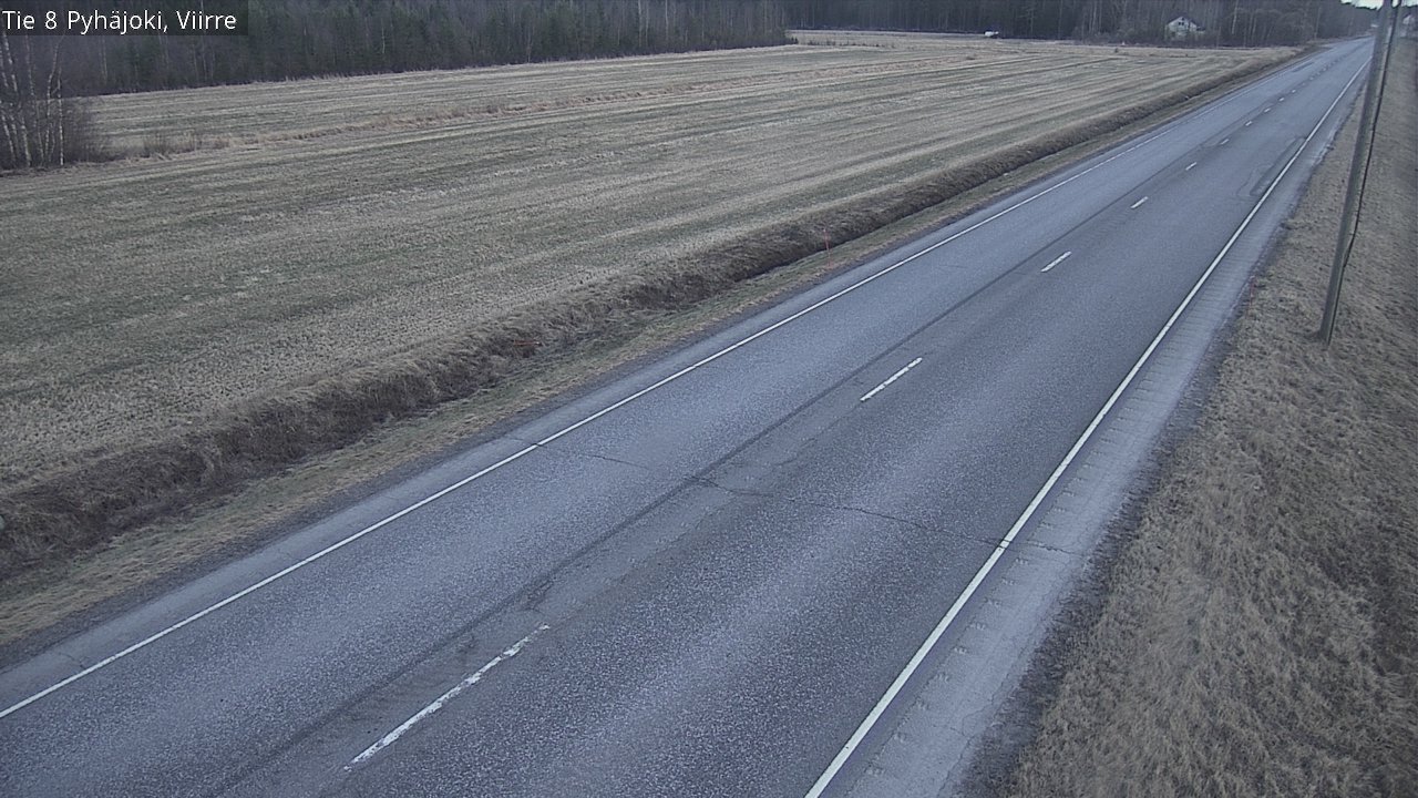 Weather Camera Image Väg 8 Pyhäjoki, Viirre, Pyhäjoki, Pohjois-Pohjanmaa