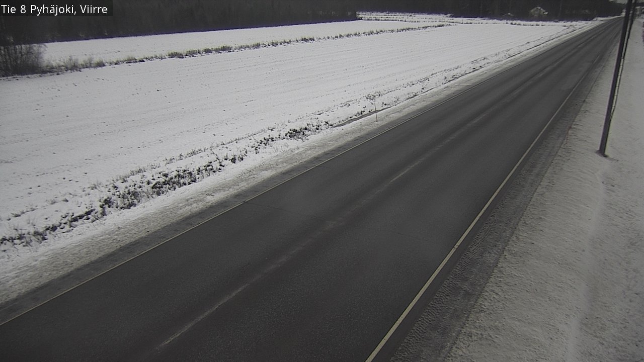 Weather Camera Image Väg 8 Pyhäjoki, Viirre, Pyhäjoki, Pohjois-Pohjanmaa