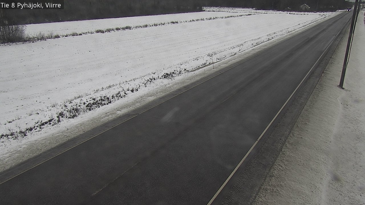 Weather Camera Image Väg 8 Pyhäjoki, Viirre, Pyhäjoki, Pohjois-Pohjanmaa