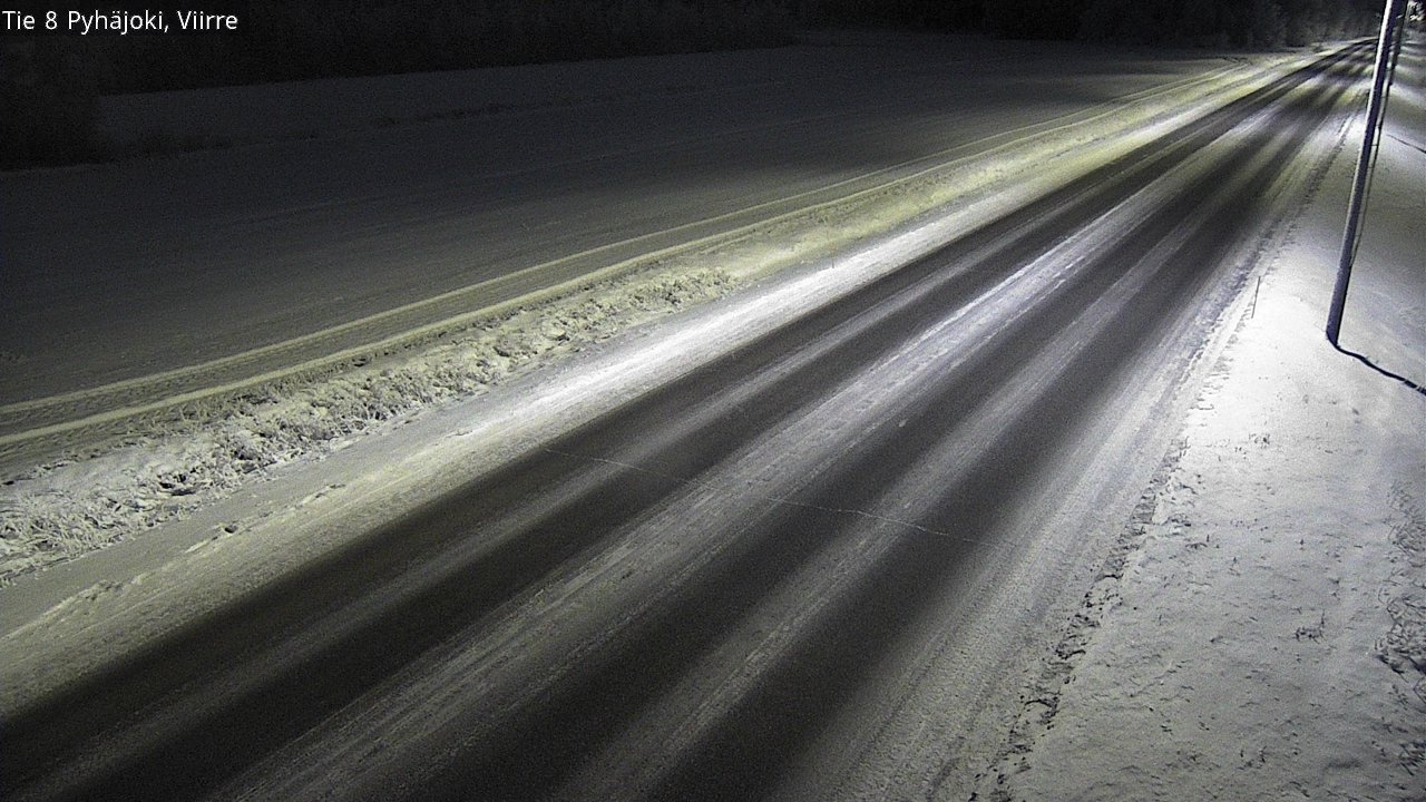 Weather Camera Image Road 8 Pyhäjoki, Viirre, Pyhäjoki, Pohjois-Pohjanmaa