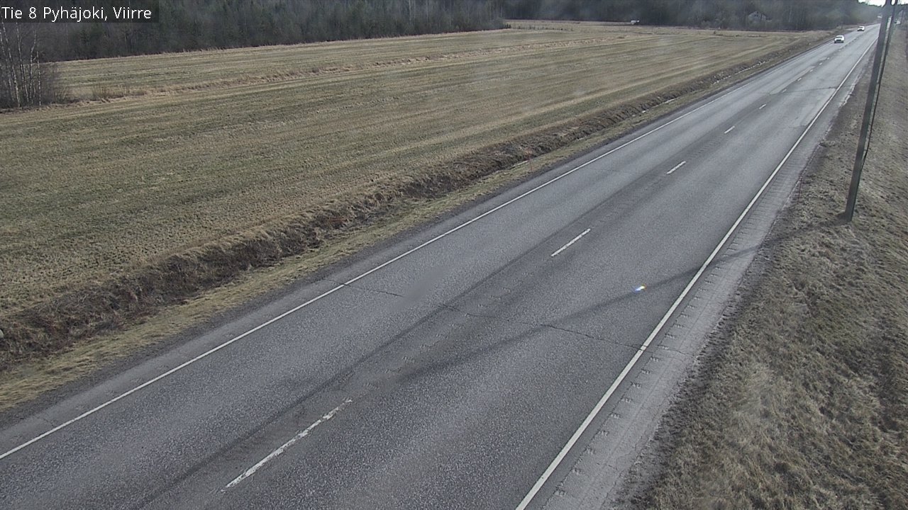 Weather Camera Image Väg 8 Pyhäjoki, Viirre, Pyhäjoki, Pohjois-Pohjanmaa