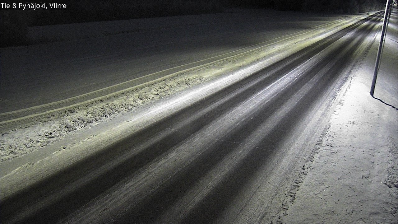 Weather Camera Image Road 8 Pyhäjoki, Viirre, Pyhäjoki, Pohjois-Pohjanmaa