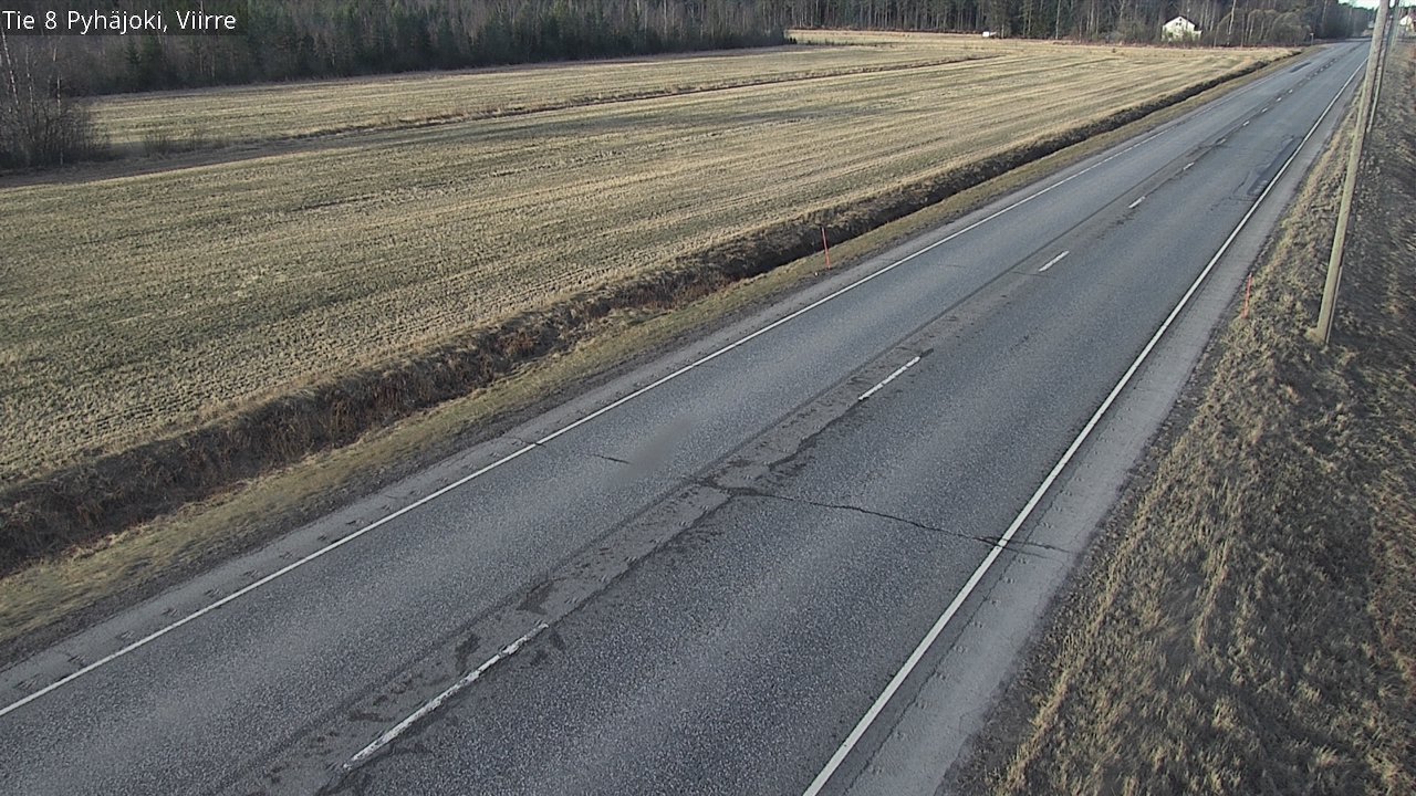 Weather Camera Image Väg 8 Pyhäjoki, Viirre, Pyhäjoki, Pohjois-Pohjanmaa