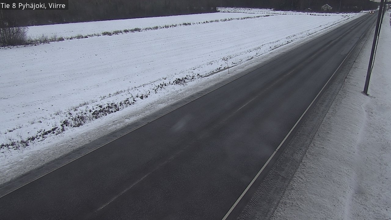 Weather Camera Image Väg 8 Pyhäjoki, Viirre, Pyhäjoki, Pohjois-Pohjanmaa