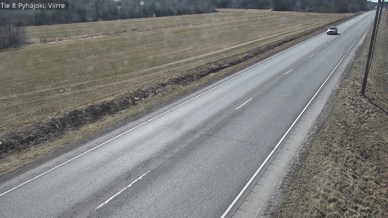Weather Camera Image Väg 8 Pyhäjoki, Viirre, Pyhäjoki, Pohjois-Pohjanmaa