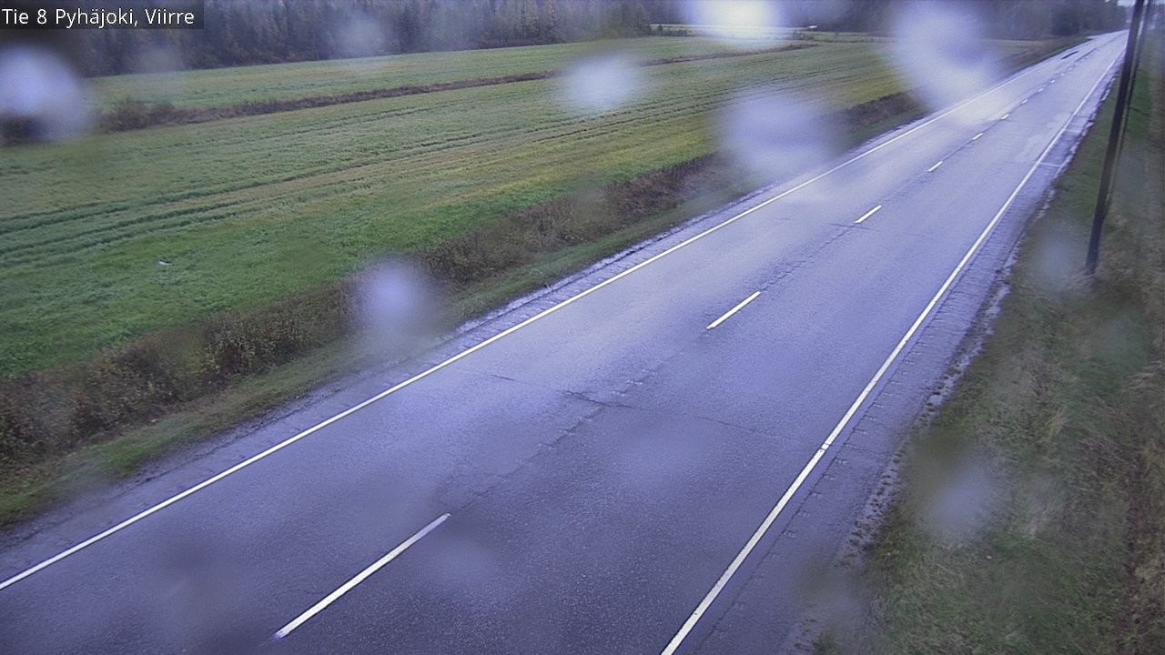 Weather Camera Image Road 8 Pyhäjoki, Viirre, Pyhäjoki, Pohjois-Pohjanmaa