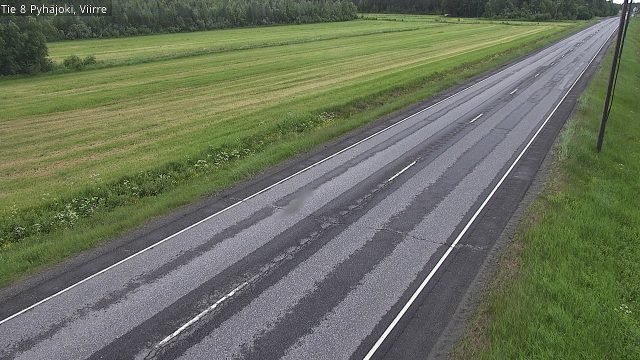 Weather Camera Image Road 8 Pyhäjoki, Viirre, Pyhäjoki, Pohjois-Pohjanmaa