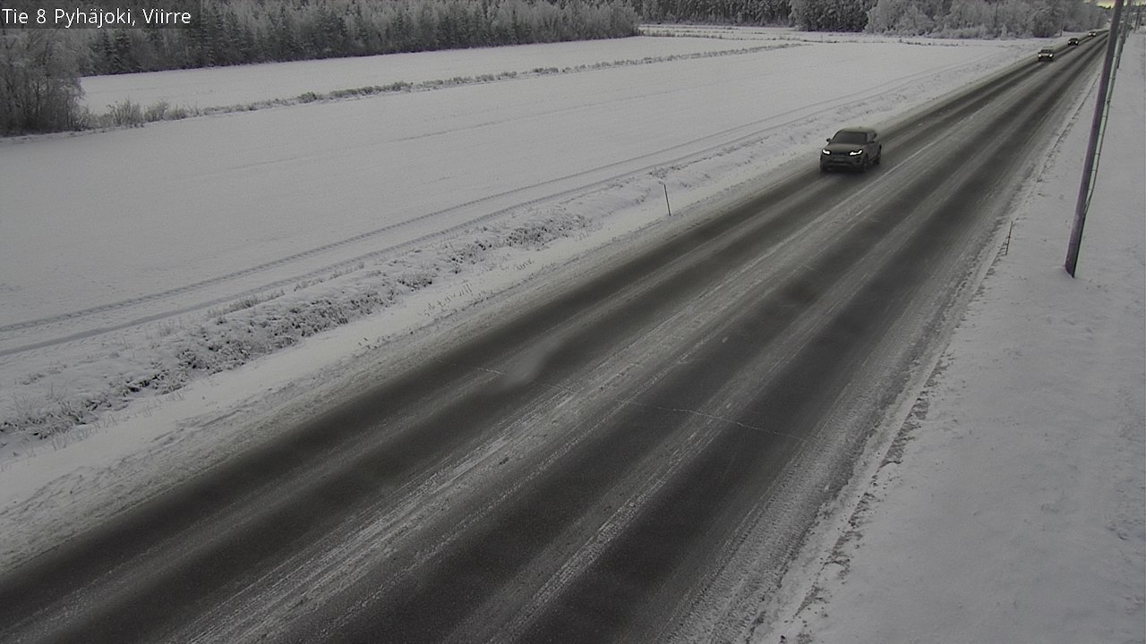 Weather Camera Image Road 8 Pyhäjoki, Viirre, Pyhäjoki, Pohjois-Pohjanmaa