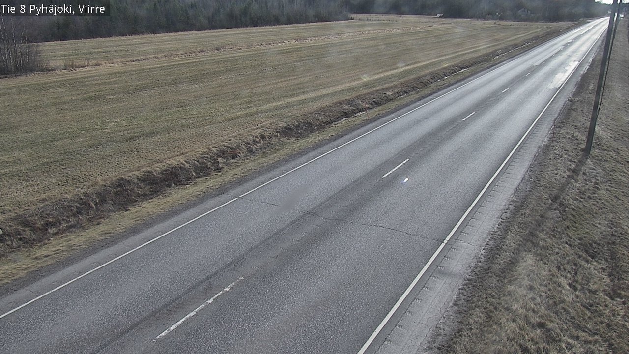 Weather Camera Image Väg 8 Pyhäjoki, Viirre, Pyhäjoki, Pohjois-Pohjanmaa