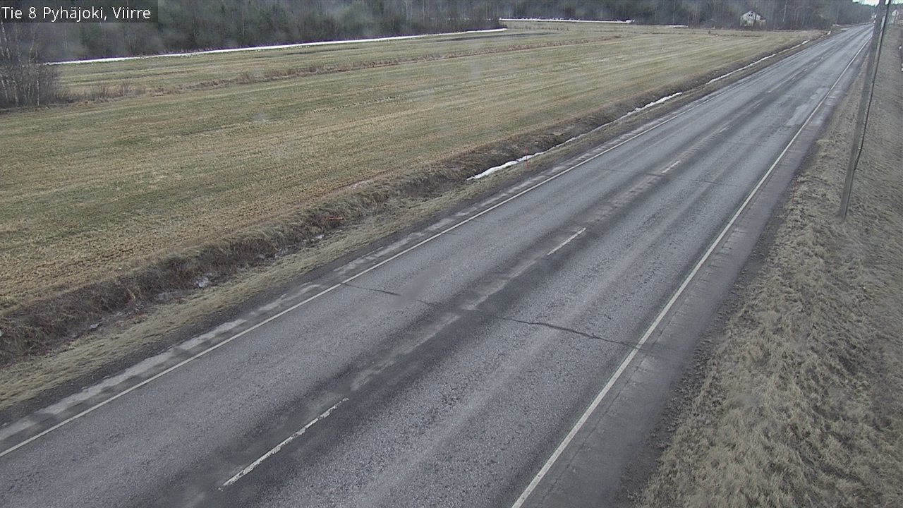 Weather Camera Image Road 8 Pyhäjoki, Viirre, Pyhäjoki, Pohjois-Pohjanmaa