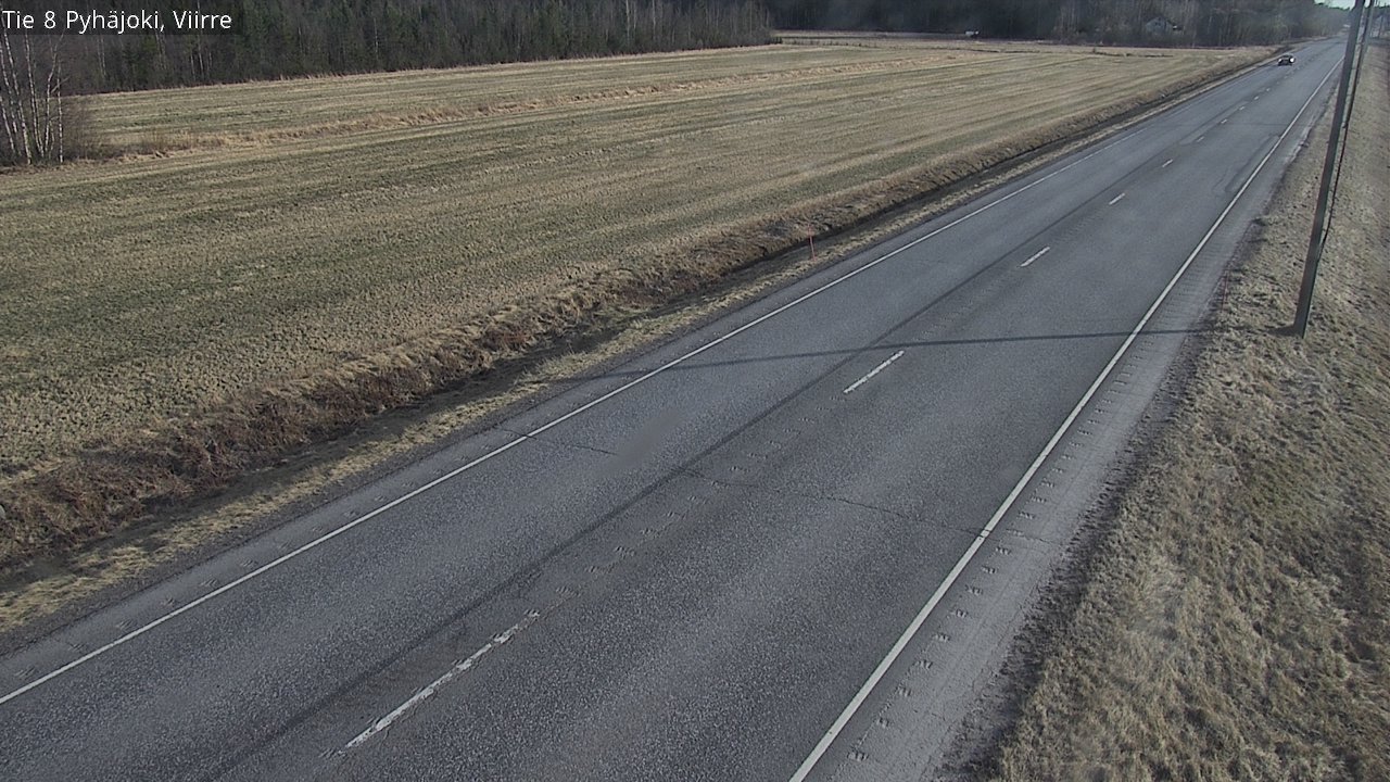 Weather Camera Image Väg 8 Pyhäjoki, Viirre, Pyhäjoki, Pohjois-Pohjanmaa