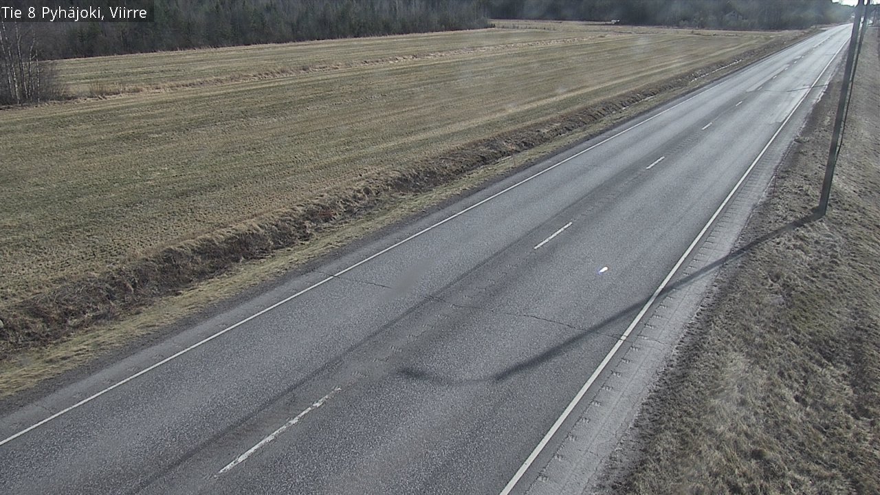 Weather Camera Image Väg 8 Pyhäjoki, Viirre, Pyhäjoki, Pohjois-Pohjanmaa