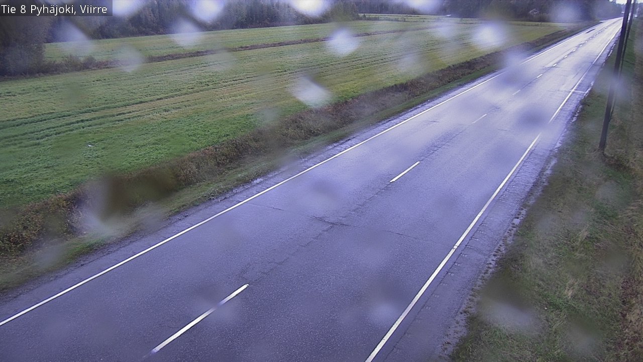 Weather Camera Image Road 8 Pyhäjoki, Viirre, Pyhäjoki, Pohjois-Pohjanmaa