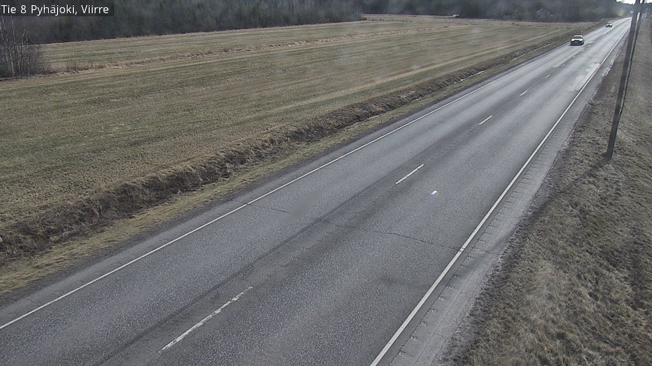 Weather Camera Image Väg 8 Pyhäjoki, Viirre, Pyhäjoki, Pohjois-Pohjanmaa