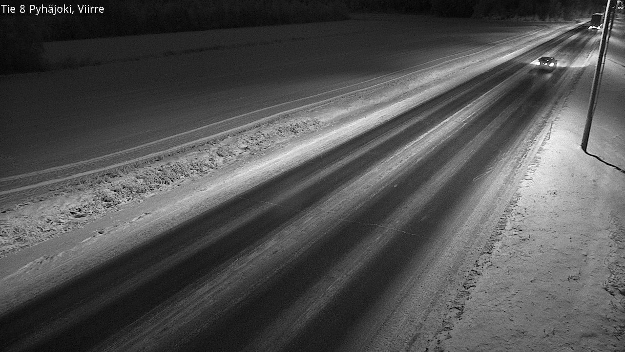 Weather Camera Image Road 8 Pyhäjoki, Viirre, Pyhäjoki, Pohjois-Pohjanmaa