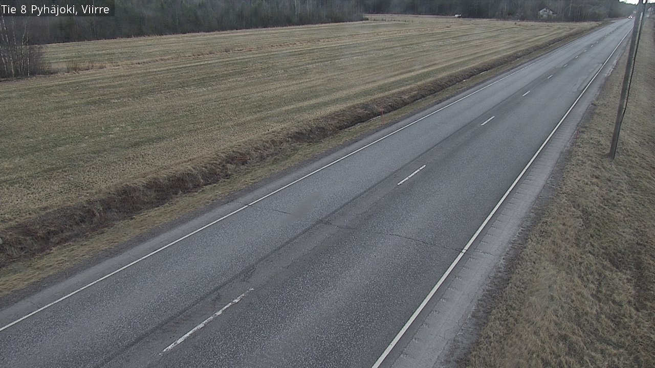 Weather Camera Image Väg 8 Pyhäjoki, Viirre, Pyhäjoki, Pohjois-Pohjanmaa