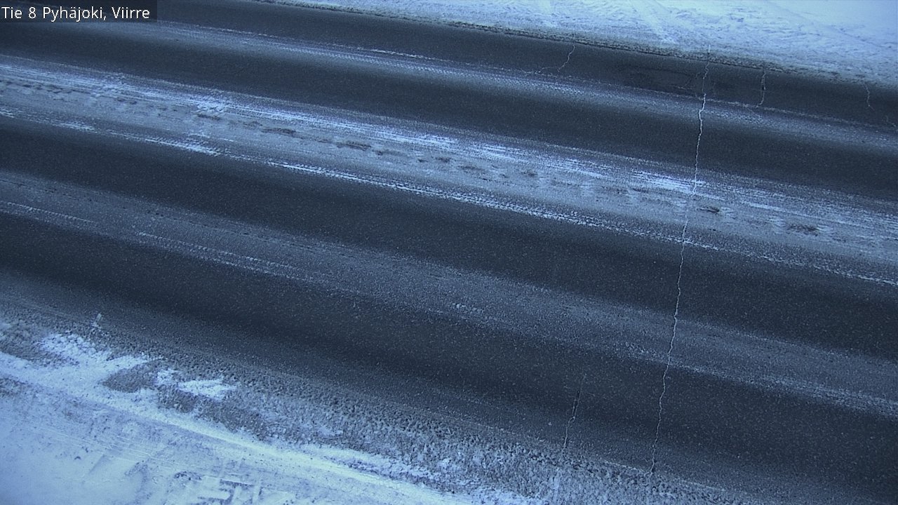 Weather Camera Image Road 8 Pyhäjoki, Viirre, Pyhäjoki, Pohjois-Pohjanmaa
