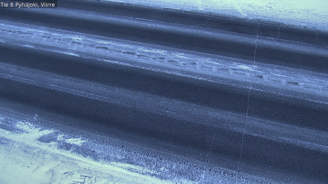 Weather Camera Image Road 8 Pyhäjoki, Viirre, Pyhäjoki, Pohjois-Pohjanmaa